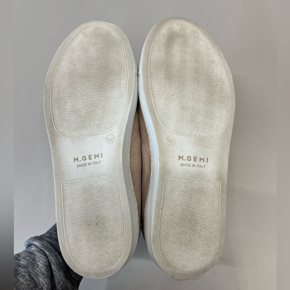 M. Gemi Cerchio Suede Shearling Fur Trim Sneakers Size 41 - Picture 5 of 8